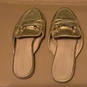 Gold Slip-On Loafers